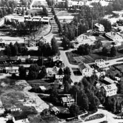 Flygbild över Älvsbyn troligen från 1956