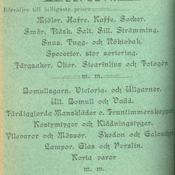 E.F. Löfgrens Diversehandel 1899