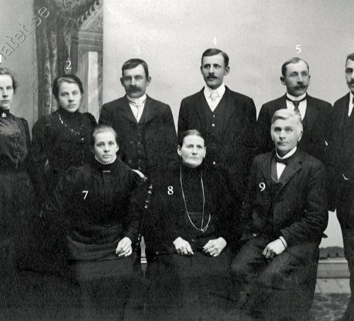 Familjen Olof* Fredriksson Granträsk fotograferad 1910