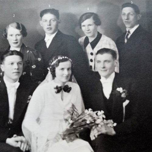 Lilly Viklunds och Fritjof Sandbergs bröllop 1938-03-12