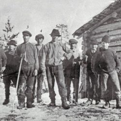 Skogsarbetare i Lill-Varjisträsk, 1920-talet