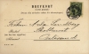 Adress till brefkort 26/5 1902, nästa bild framsidan av kortet