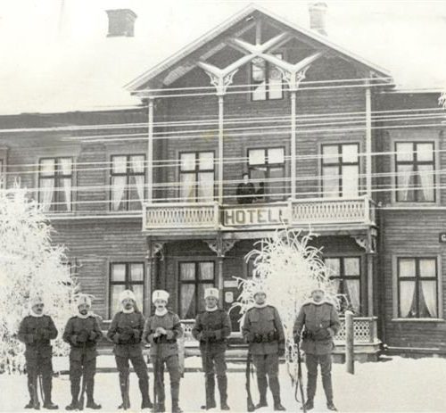 Järnvägshotell i Älvsbyn år 1914
