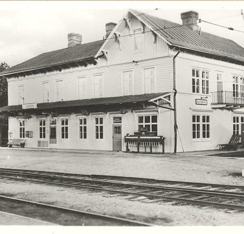 Järnvägsstation i Älvsbyn 1950-talet