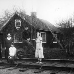 Järnvägsstation i Petberg 1935