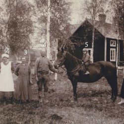 Familjen Arvid Grönlund på Knusen i Fleviken