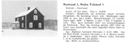 Nystrand 1 Nedre Tväråsel 1 Hjalmar Leonard Olovsson