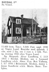 Sävdal 1;33 Alvar Lundberg