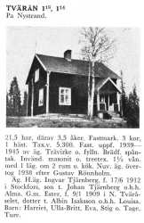 Tvärån 1;18 1;14 Ingvar Tjärnberg