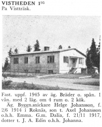 Vistheden 1;95 Helge Johansson