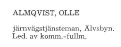 Almqvist Olle Älvsby Köping 1957