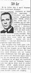 Andersson John Älvsbyn 50 år 4 April 1964 PT