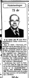 Andersson Oskar Älvsbyn 75 år 26 Juni 1975 PT