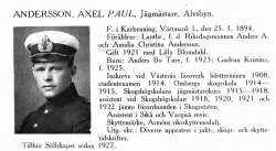 Andersson Paul 18940125 Från Svenskt Porträttarkiv
