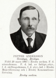 Andersson Petter 18670329 Från Svenskt Porträttarkiv