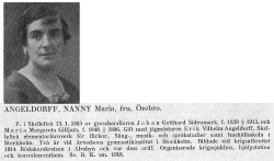Angeldorff Nanny 18830113 Från Svenskt Porträttarkiv