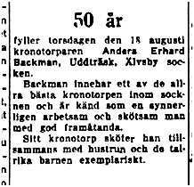 Backman Anders Erhard Uddträsk 50 år 17 Aug 1949 NK