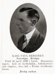 Berggren Karl 18990410 Från Svenskt Porträttarkiv