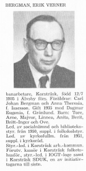 Bergman Erik 19050712 Från Svenskt Porträttarkiv