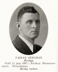 Bergman Fabian 18970611 Från Svenskt Porträttarkiv