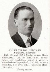 Bergman Johan 18970629 Från Svenskt Porträttarkiv
