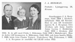 Bergman Johan Artur & Maj & Frida Från Svenskt Porträttarkiv