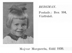 Bergman Majvor 1936 Från Svenskt Porträttarkiv