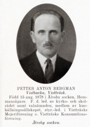 Bergman Petter 18780815 Från Svenskt Porträttarkiv
