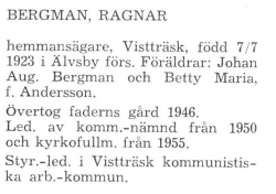 Bergman Ragnar Älvsby Landskommun 1957
