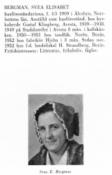 Bergman Svea 19090304 Från Svenskt Porträttarkiv
