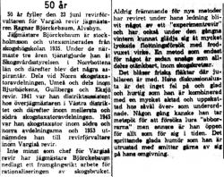 Björckebaum Ragnar Älvsbyn 50 år 23 Juni 1959 Nk