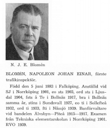 Blomén Napoleon 18830605 Från Svenskt Porträttarkiv