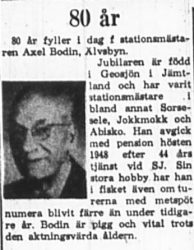 Bodin Åke Älvsbyn 80 år 26 Okt 1965 PT