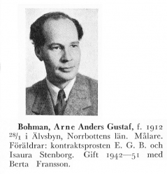 Bohman Arne 19120128 Från Svenskt Porträttarkiv