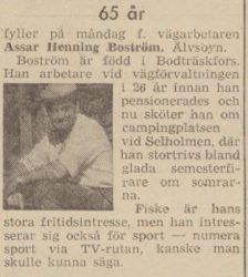 Boström Assar Henning Älvsbyn 65 år 7 mars 1964 NFL