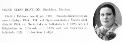 Boström Signe 19010706 Från Svenskt Porträttarkiv a