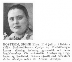 Boström Signe 19010706 Från Svenskt Porträttarkiv b