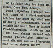 Boström Svea Övra byn Älvsbyn 50 år 12 maj 1953 pt