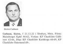 Carlsson Sixten 19221221 Från Svenskt Porträttarkiv