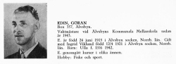 Edin Göran 19150624 Från Svenskt Porträttarkiv
