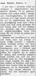 Enbom Jean Helmer Älvsbyn död 21 Juni 1956 PT