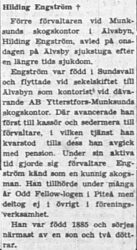Engström Hilding Älvsbyn död 7 Sept 1957 PT