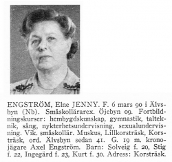 Engström Jenny 18900306 Från Svenskt Porträttarkiv