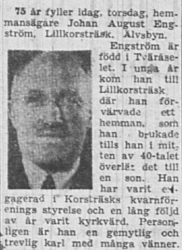 Engström Johan August Lillkorsträsk 75 år 31 Dec 1959 NSD
