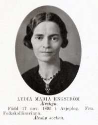 Engström Lydia 18951117 Från Svenskt Porträttarkiv