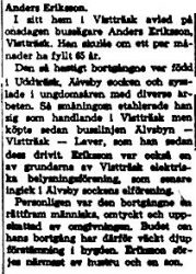 Eriksson Anders Vistträsk död 29 Maj 1958 NK