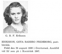 Eriksson Göta 19300829 Från Svenskt Porträttarkiv