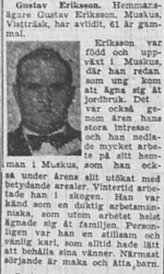 Eriksson Gustav Muskus död 8 Jan 1960 NSD
