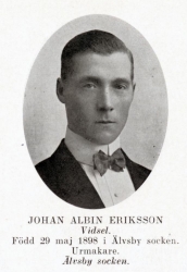 Eriksson Johan Albin 18980529 Från Svenskt Porträttarkiv