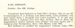 Eriksson Karl Från Boken Svensk Familjekalender Tryckt 1945